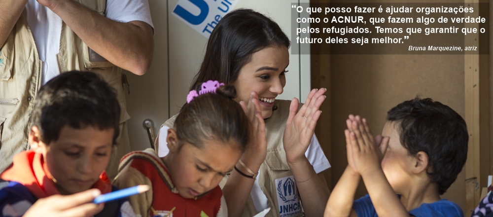 Bruna Marquezine visitou refugiados sírios no Líbano e na Jordânia.